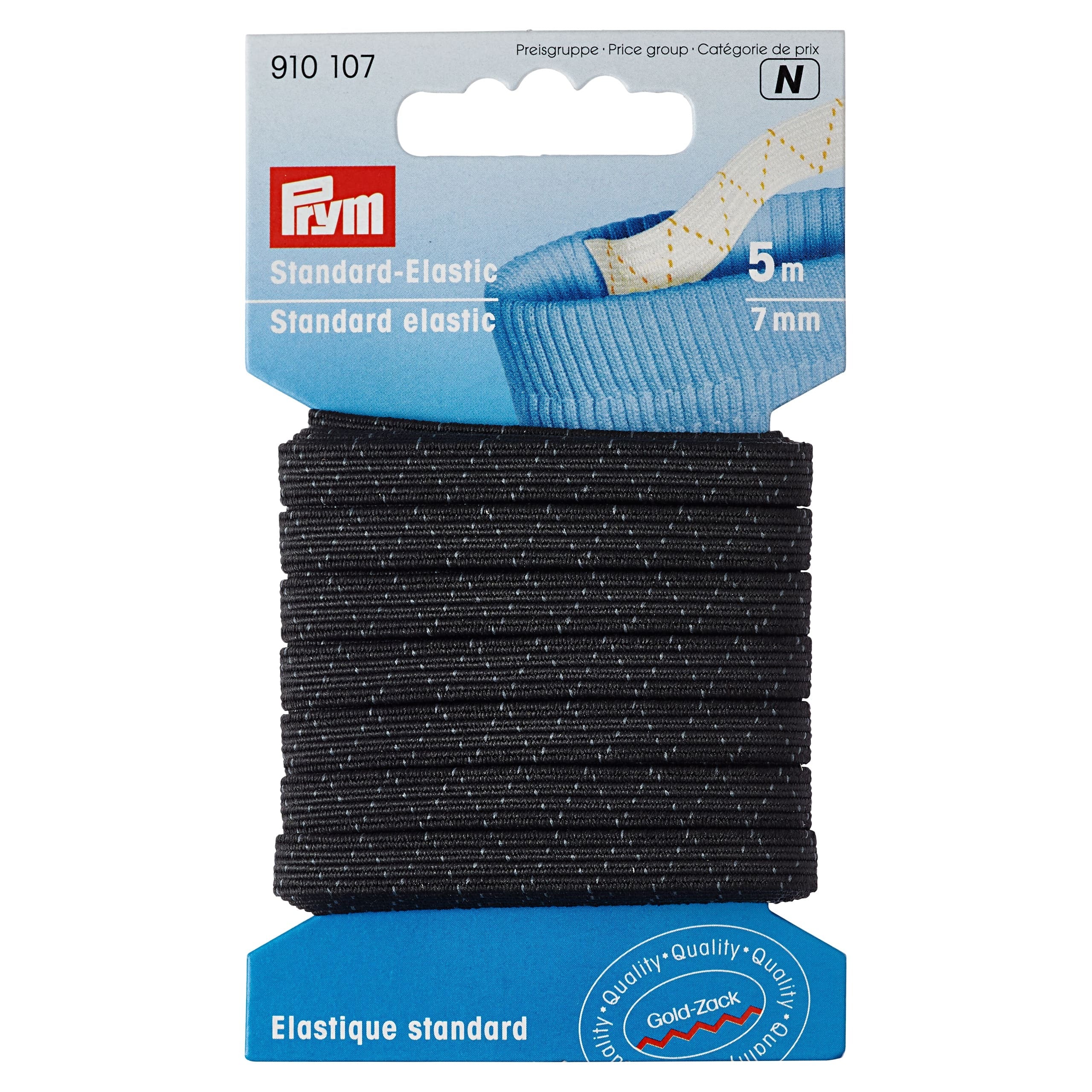 Prym Standard Elastic 7 mm x 5m Black