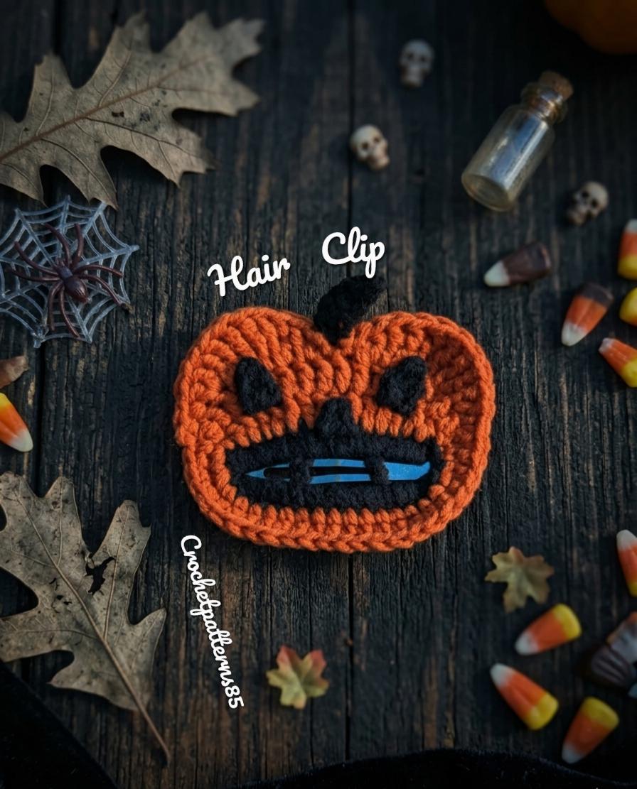 Pumpkin Halloween Hair Clip English-US