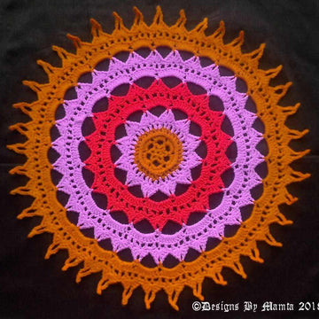 Sun Mandala Crochet Doily Pattern For Home Decor