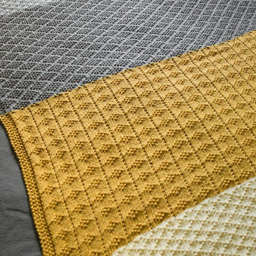 Seed Stitch Diamonds Blanket