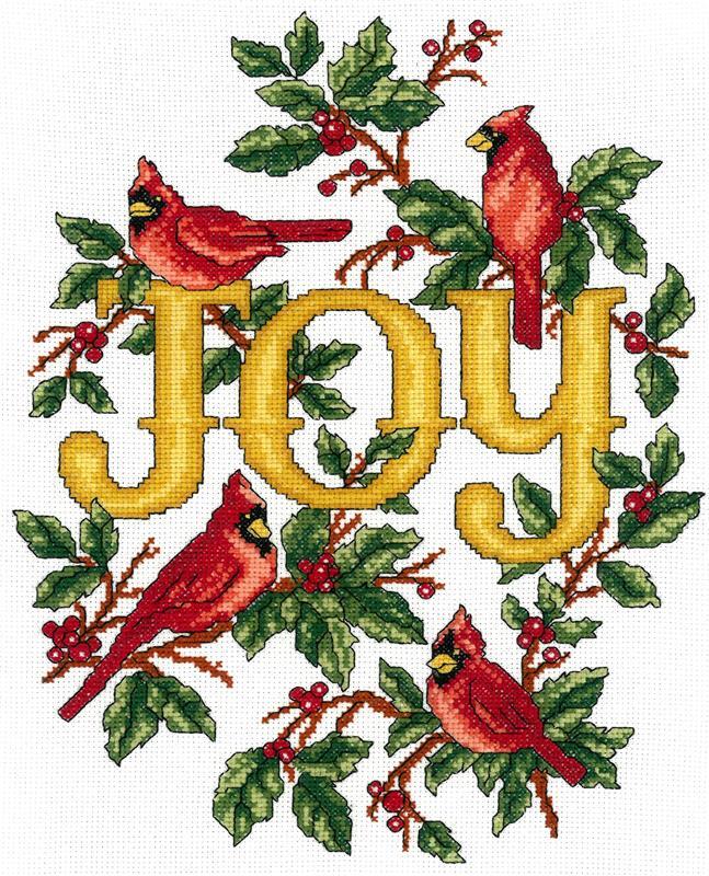 Imaginating Cardinal Joy Cross Stitch Kit - 9.4in x 12.2in