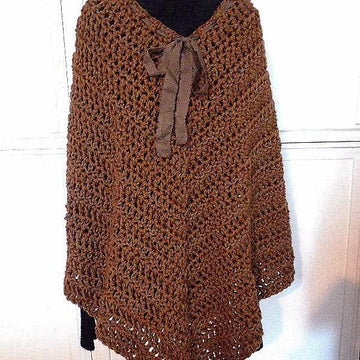735 cowl neck poncho, cape, shawl, all adult sizes