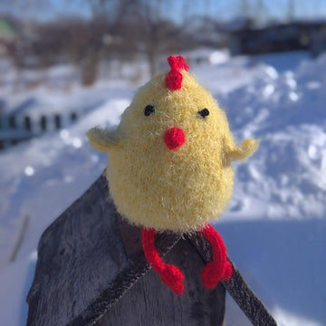 Chick toy knitting pattern