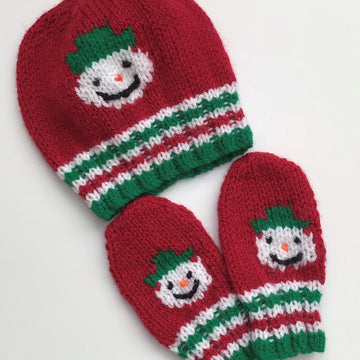Snowman Hat Mitten set