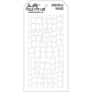Stampers Anonymous Tim Holtz Layered Stencil 4.125"X8.5" - Crocodile