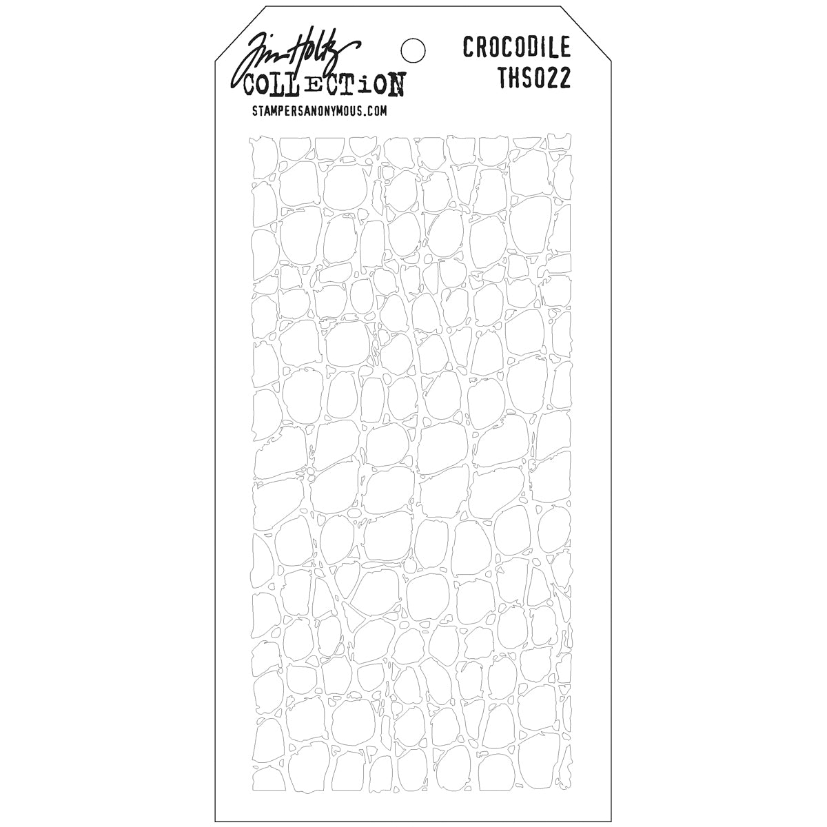 Stampers Anonymous Tim Holtz Layered Stencil 4.125"X8.5" - Crocodile