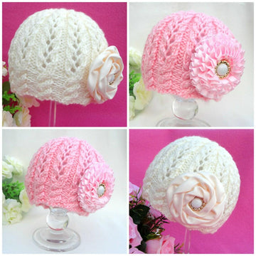 Knitting PATTERN Baby Beanie Newborn Girl