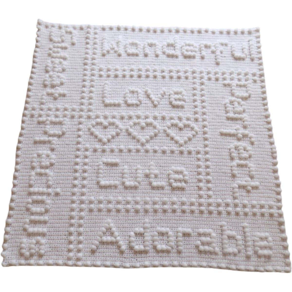 Precious Words One-Piece Baby Blanket