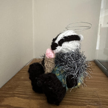 Mini Badgers Eating Ice Cream - Ferrero Rocher/Lindor Chocolate Cover/Stuffed Hanging Decoration/Toy