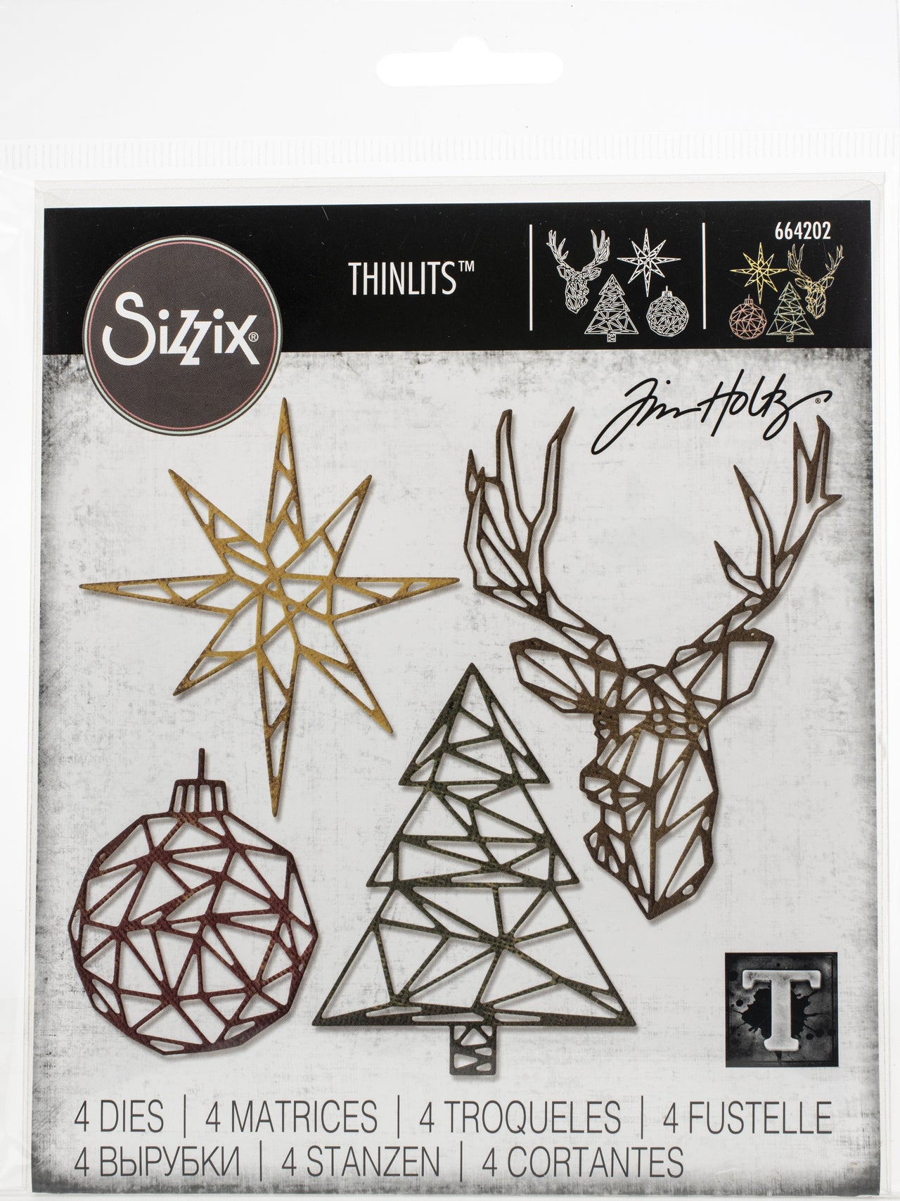 Sizzix Thinlits Dies By Tim Holtz - Geo Christmas