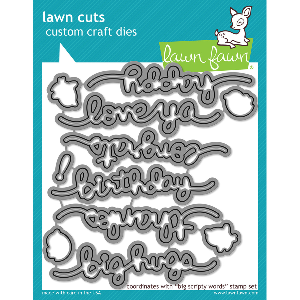 Lawn Fawn Lawn Cuts Custom Craft Die - Big Scripty Words