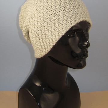 Chunky Unisex Double Moss Stitch Slouch Hat