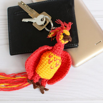 Phoenix Fawkes keychain / Harry wizard friend