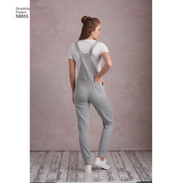 Simplicity S8855 Misses Knit Overalls - Sewing Pattern