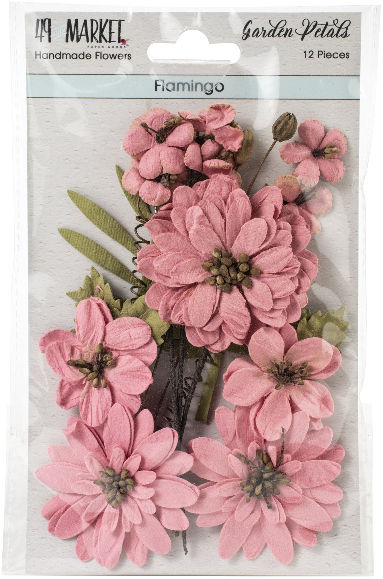 49 And Market Garden Petals 12/Pkg - Flamingo