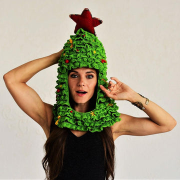 Crochet Christmas tree hat
