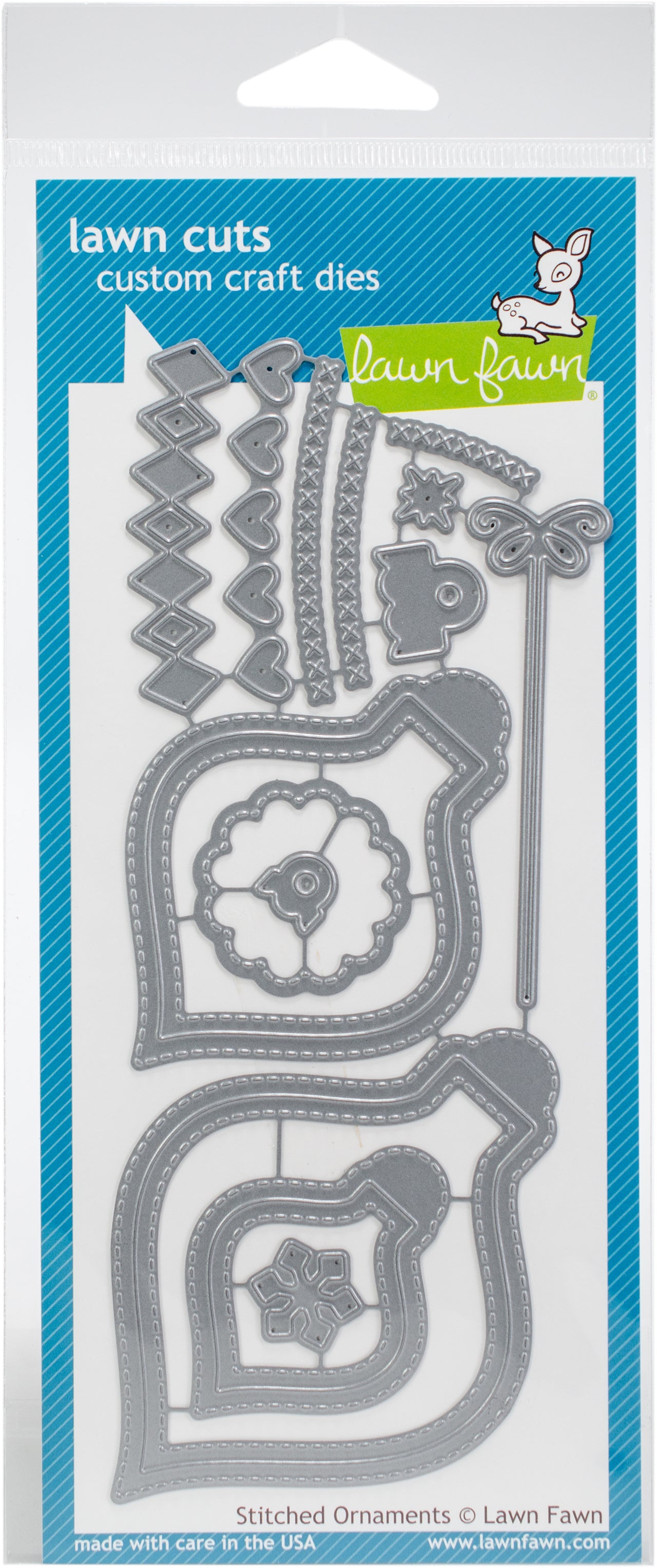 Lawn Fawn Lawn Cuts Custom Craft Die - Stitched Ornaments