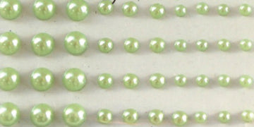 Eyelet Outlet Adhesive Pearls Multi-Size 100/Pkg - Green