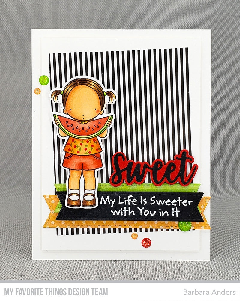 My Favorite Things Single-Sided Paper Pad 6"X6" 24/Pkg - Black & White Stripes