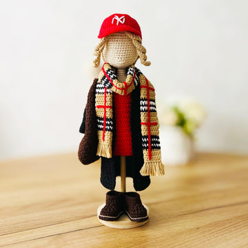 Amigurumi doll clothes, crochet doll clothes, winter doll coat