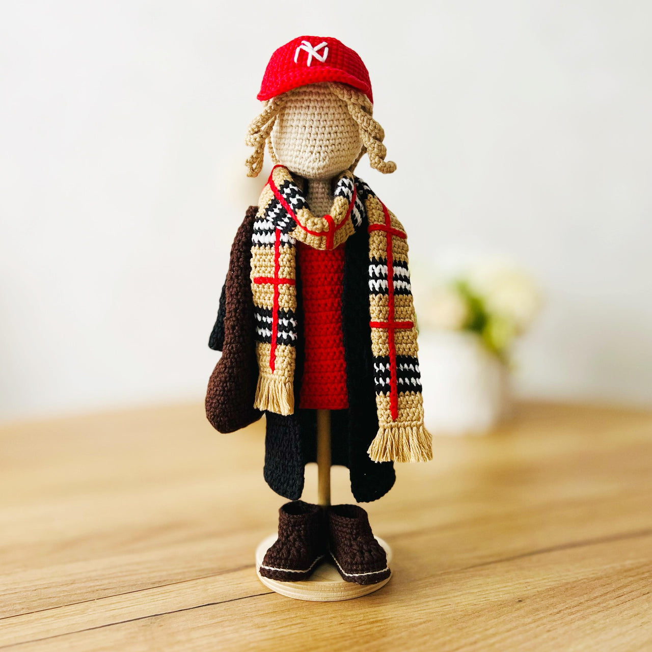 Amigurumi doll clothes, crochet doll clothes, winter doll coat