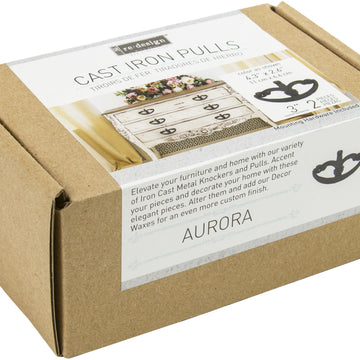 Prima Marketing Re-Design Cast Iron Pull 2/Pkg - Aurora 4.3"X2.6"
