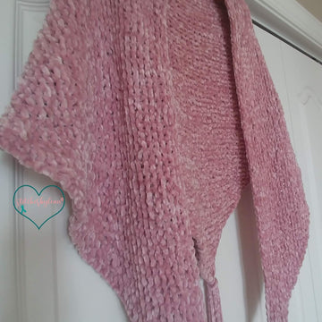 Easy Beginner Knit Shawl - Soft as Velvet