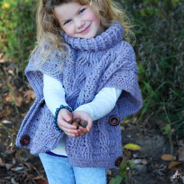 Autumn Breeze Cabled Poncho