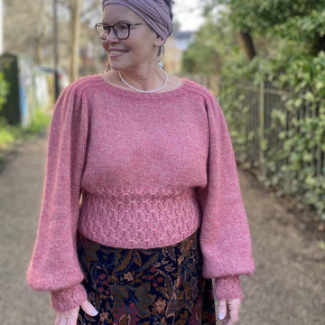Smocked Saddle Shoulder Sweater
