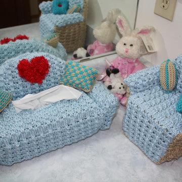 Sofa Tissue Box Cover- KNIT