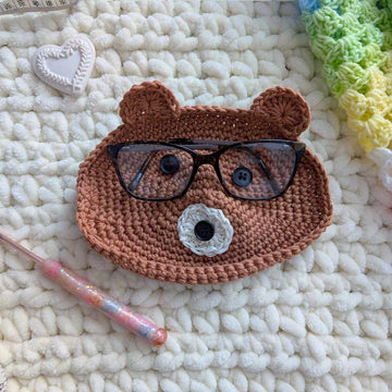 Crochet Bear Glasses Holder Tray Pattern