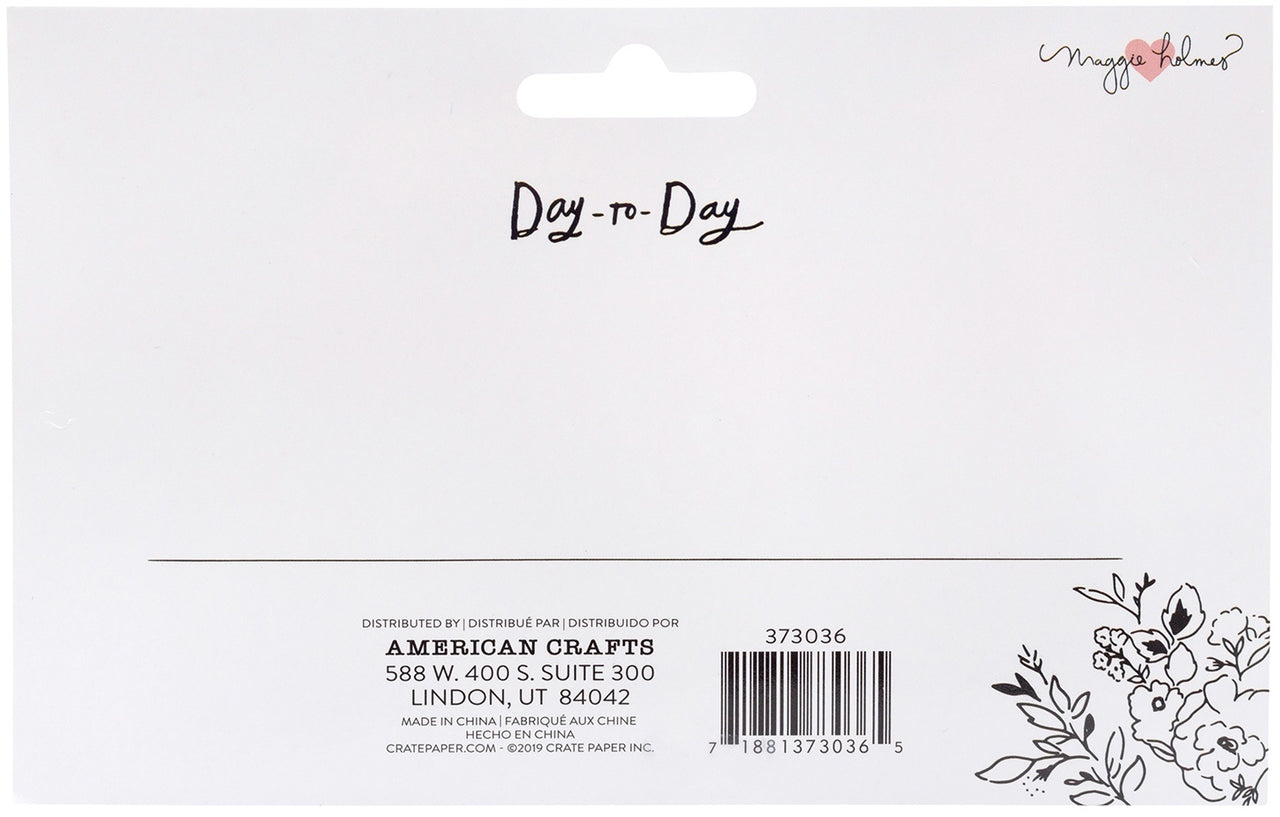 American Crafts Maggie Holmes Day-To-Day Planner Stencil 7"X4.5" - Alphabet