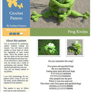 013 Frog Kvolya Amigurumi toy Ravelry