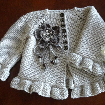 Knitting Cardigan Adeline Pattern by Elena Mitchell