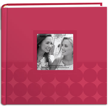 Pioneer 2-Up Embossed Photo Album 4"X6" - Pink Circles
