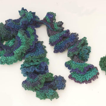 Ruffle Scarf with Scarf Pin