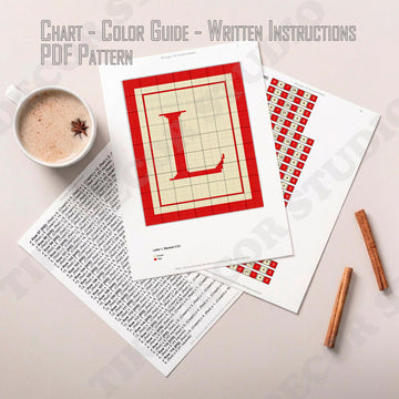 Letter L Blanket C2C CROCHET PATTERN | Alphabet Throw