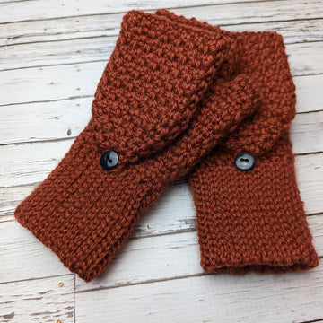 Moss Stitch Fingerless Gloves