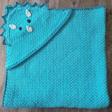 Triceratops Hooded Towel and Matching Washcloth
