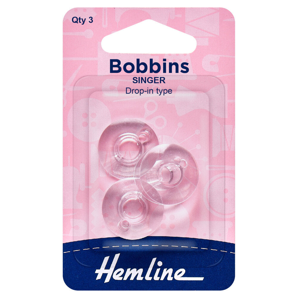 Hemline Plastic Bobbin: Singer/Class 66k