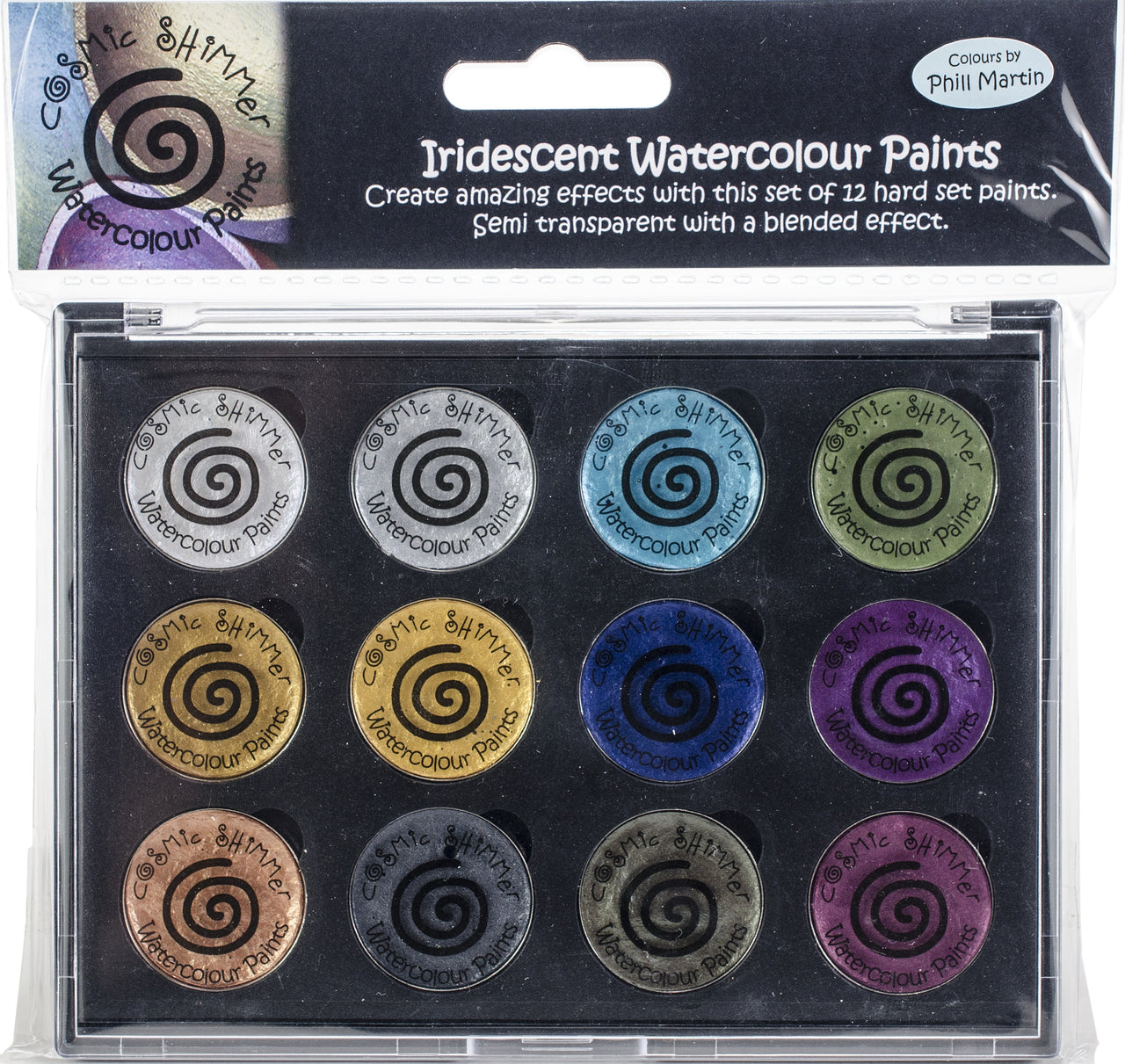 Creative Expressions Cosmic Shimmer Iridescent Watercolor Palette Set 10 - Decadent & Precious Metals