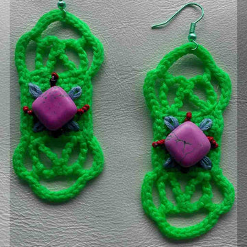 Crochet Earrings Pattern Bold Bohemian Jewelry