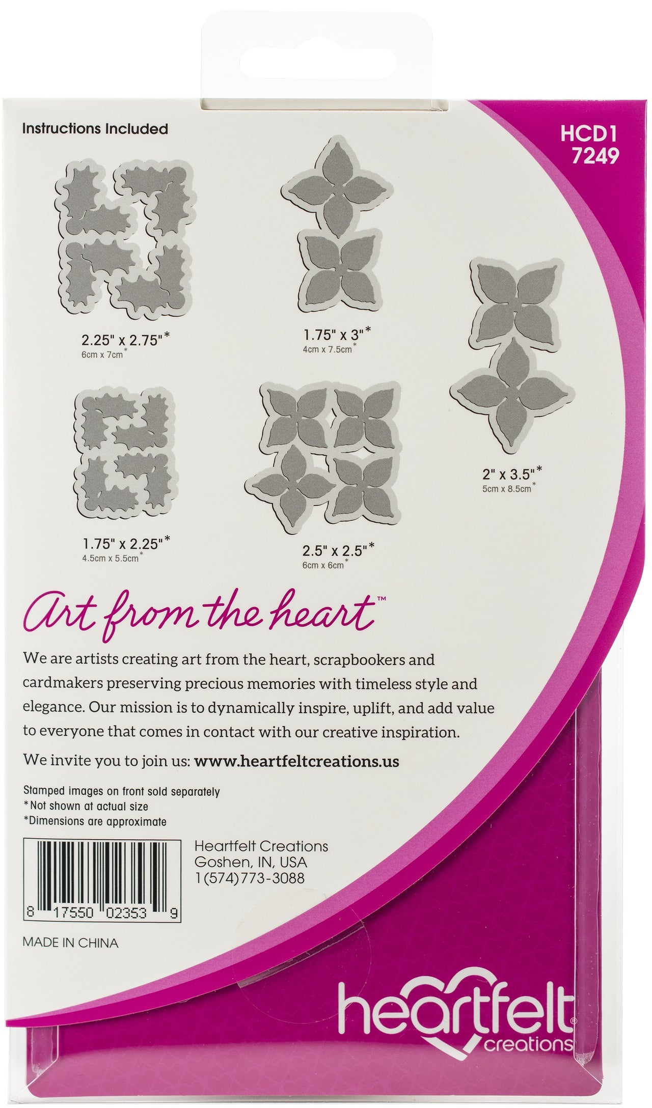 Heartfelt Creations Cut & Emboss Dies - Poinsettia & Holly 1.75" To 3.5"