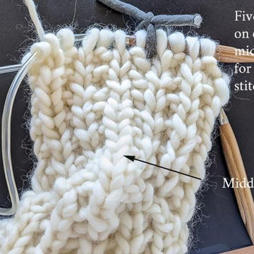 Broken Rib Stitch Christmas Stocking with Faux Fur Trim