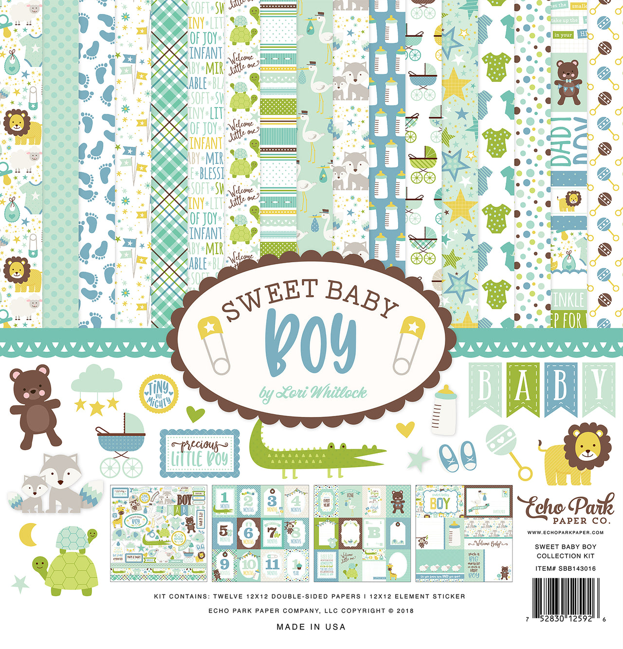 Echo Park Paper Echo Park Collection Kit 12"X12" - Sweet Baby Boy