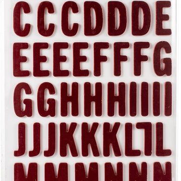 American Crafts Loves Me Thickers Stickers 5.5"X11" 138/Pkg - Letters & Numbers/Red Foiled Foam
