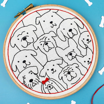 Oh Sew Bootiful Dogs Printed Embroidery Kit