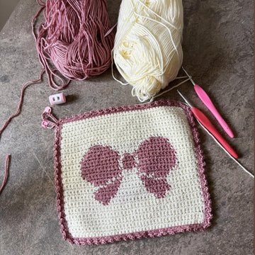 Blush Bow Potholder