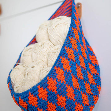 Hanging Mosaic Crochet Basket