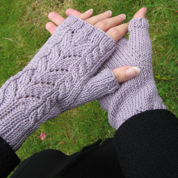 Cable and Lace Mittens